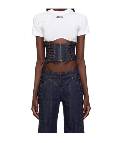 Jean Paul Gaultier Indigo 'the Lace-up Denim Cincher' Corset