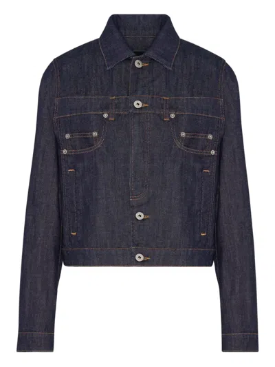 Jean Paul Gaultier Inverted Denim Jacket In Blue