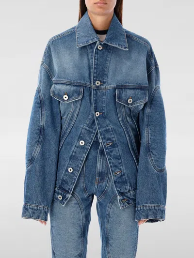 Jean Paul Gaultier Denim Jacket Lacing In Vintage Blue