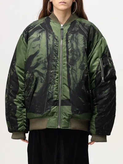 Jean Paul Gaultier Khaki 'the Trompe L'œil' Bomber Jacket In Green