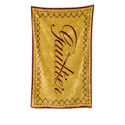 Jean Paul Gaultier Jacquard Border Towel Beach In Pattern