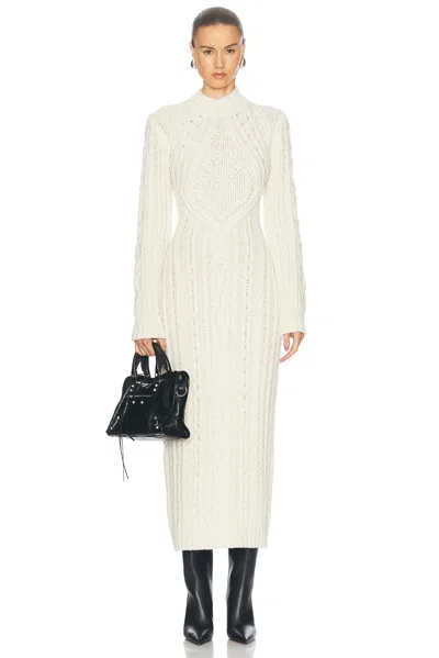 Jean Paul Gaultier Je T'aime Long Dress In Cream