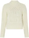 Jean Paul Gaultier Chunky Knit High-neck Sweater In Neutrals