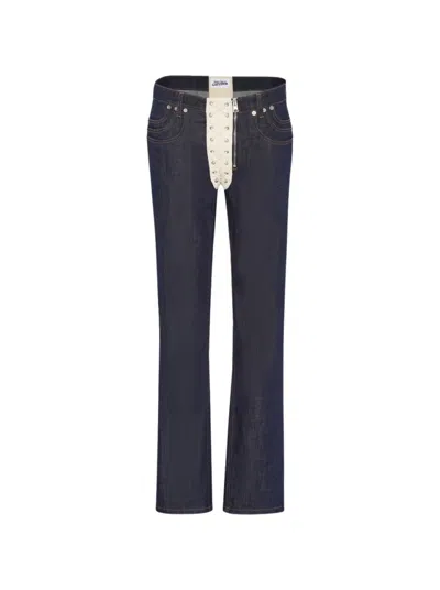Jean Paul Gaultier Jean With Lacing Detail Indigo In Blue