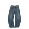 Jean Paul Gaultier Waistband Jacket With Pockets And Collar In Blue