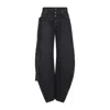 Jean Paul Gaultier High Rise Wide Leg Trousers With Belt Loops In Black
