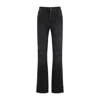 Jean Paul Gaultier Jeans With Padded Inlays And Lace-up In Black