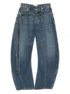 Jean Paul Gaultier Waistband Jacket With Pockets And Collar In Blue