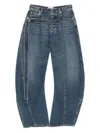 Jean Paul Gaultier Waistband Jacket With Pockets And Collar In Blue