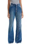 Jean Paul Gaultier Haute Jeanerie Embellished Low-rise Wide-leg Jeans