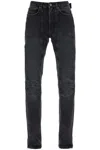 Jean Paul Gaultier Jeans With Padded Inlays And Lace-up In Vintageblack (black)