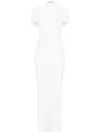 Jean Paul Gaultier Stretch-jersey Fringed Maxi Dress In White
