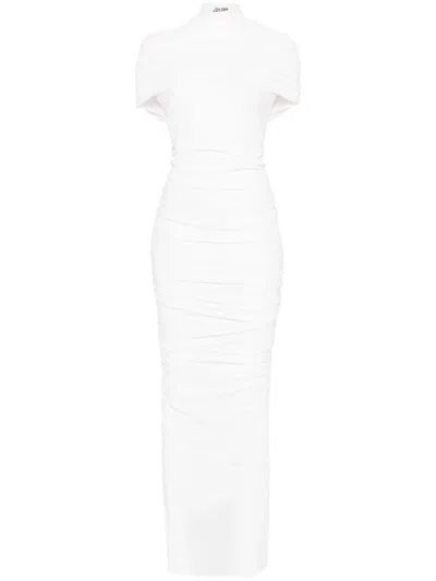 JEAN PAUL GAULTIER JERSEY DOUBLE-LAYER MAXI DRESS