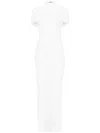 Jean Paul Gaultier Stretch-jersey Fringed Maxi Dress In White