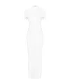 Jean Paul Gaultier Stretch-jersey Fringed Maxi Dress In White