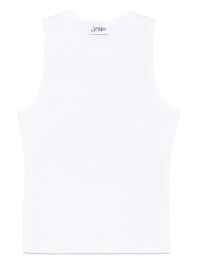 Jean Paul Gaultier Jersey Tank Top In White