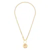 Jean Paul Gaultier Coin Pendant Necklace In Gold