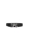 Jean Paul Gaultier Adjustable Textured Belts For Perfect Fit In Black