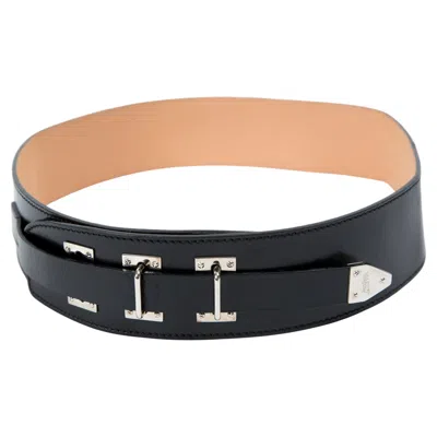 Pre-owned Jean Paul Gaultier Jpg Black Leather Corset Belt