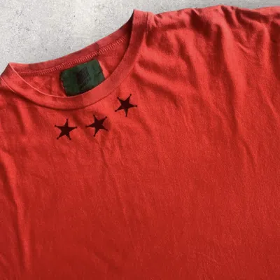 Pre-owned Jean Paul Gaultier Jpg Five Point Sheriff Star T Shirt In Red