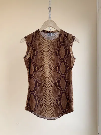 Pre-owned Jean Paul Gaultier Jpg Snake Python Sleeveless Top Vintage