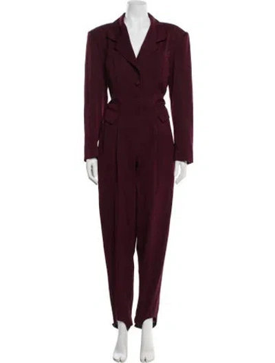 Pre-owned Jean Paul Gaultier Jumpsuit In Burgundy