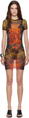 Jean Paul Gaultier Medallion Mesh Mini Dress