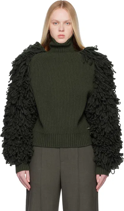 Jean Paul Gaultier Khaki 'the Loop-stitch' Sweater
