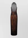 Jean Paul Gaultier Knee Length Dress High Neckline In Brown