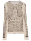 Jean Paul Gaultier Knit-print T-shirt In 6900 - Lightbeigeblack