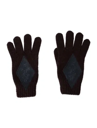 Pre-owned Jean Paul Gaultier Knit Winter Gloves In Brown