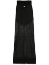 Jean Paul Gaultier Knitted Maxi Skirt In Black