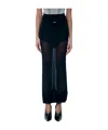 Jean Paul Gaultier Knitted Maxi Skirt In Black