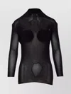 Jean Paul Gaultier Light Jersey Backless Top With Covered Cup Detail In Black