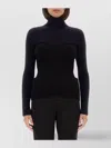 Jean Paul Gaultier Ribbed Merino Wool Turtleneck Sweater In Black