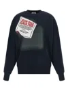 Jean Paul Gaultier The Blue Gaultier Label Sweatshirt Blue In Blue