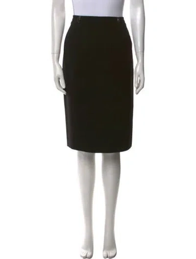 Pre-owned Jean Paul Gaultier Lace Trim Embellishment Knee-length Skirt In Black