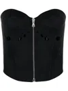 Jean Paul Gaultier Lace-up Corset Top In Grey