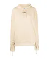 Jean Paul Gaultier Logo Cotton Hoodie In Nude