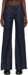 Jean Paul Gaultier Lace-up Low-waist Jeans