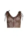 Jean Paul Gaultier X Knwls Laced Crop Top