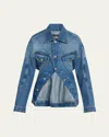 Jean Paul Gaultier Denim Jacket Lacing In 57-vintageblue
