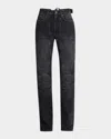 Jean Paul Gaultier Padded-panel Jeans In 06-vintageblack