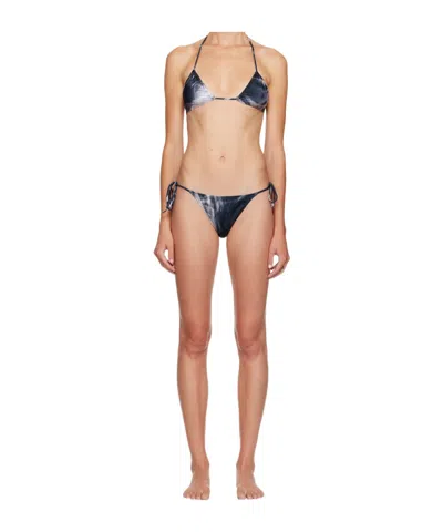 Jean Paul Gaultier Lace-up Bikini Set In Multi
