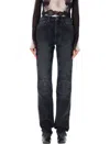 Jean Paul Gaultier Padded-panel Jeans In Black