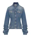 Jean Paul Gaultier The Blue Denim Jacket With Oversized Sleeves Jacket In Blue