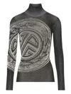 Jean Paul Gaultier Laurel Stamp Jacquard Long-sleeves Sweater In Gray