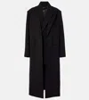 Jean Paul Gaultier Long Length Notch Lapel Coat With Side Pockets In Black