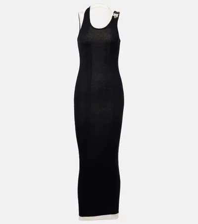 JEAN PAUL GAULTIER LAYERED COTTON JERSEY MAXI DRESS