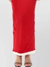 Jean Paul Gaultier Cotton Ribbed Double Layer Dress In Red